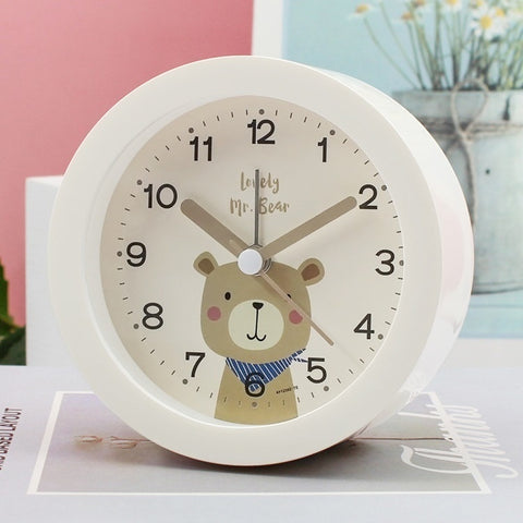 Internet Celebrity Student Little Alarm Clock Mute Scanning Movement Cartoon Wholesale Direct Sales Seat