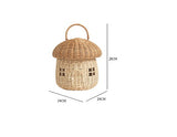 Wind Acorn Pure Hand-woven Rattan Hand Bag Mushroom