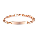 Titanium Steel Curved Plate Rose Gold Plated Men's And Women's Bracelet Bracelet