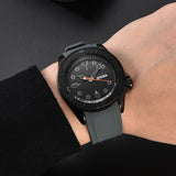 Men's Three-pin Multi-functional Silicone Band Quartz Watch