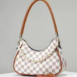 Versatile Lattice Pearl Women's Shoulder Messenger Bag