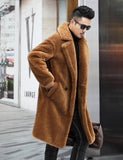 Men's Winter New Thickened Cashmere Long Warm Fur Coat