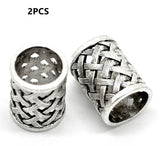 Ornament Accessories Large Hole Beads Ancient Silver Hollow Carved