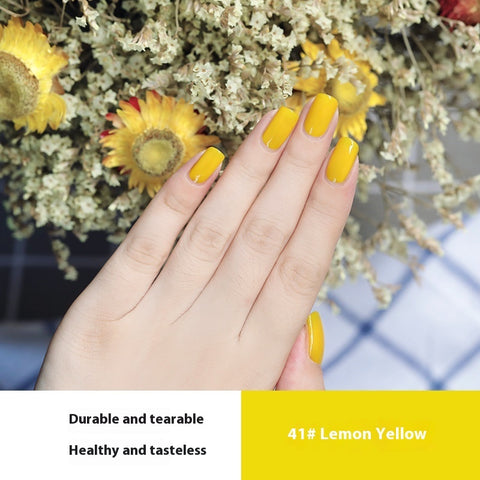 Women's Peelable Lemon Yellow Baking-free Nail Polish