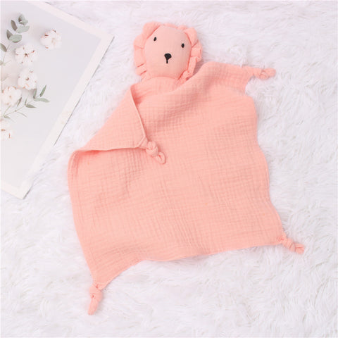 INS Wind Baby Cotton Gauze Comfort Towel Muslin Baby Sleeping Doll Lion Saliva Towel