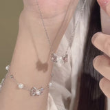 Bow Pearl Bracelet Sweet Light Luxury Ins Style