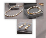 Baroque Freshwater Pearl Necklace Bracelet Earrings Set