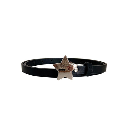 Black Subculture Belt All-match Five-pointed Star Accessories Belt