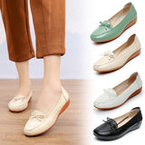 Women's Summer Hollow Out Leather Flat Shoes