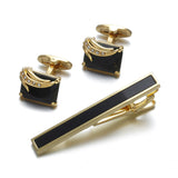 Fashion Gentleman Tie Clip High Quality Cufflinks Gold