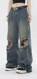 Retro Loose Casual Straight-leg Trousers Women