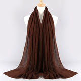 Twill Crumpled Pleated Scarf Women's Bag Headscarf