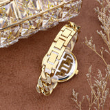 Trendy Diamond Hip Hop Cuban Chain Quartz Watch