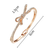 Women's Bracelets, Diamonds, Bows, Rose Gold Alloy Bracelets