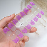 French Glitter Uv Gel Nail Stickers Waterproof And Durable