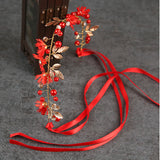 Women Flower Headband With Ribbon Wreath Wedding Party Ladies Girls Garlands Floral Crown Hairband NIN668