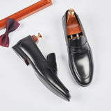 Men's Leather Summer British Style Simple Business Leather Shoes