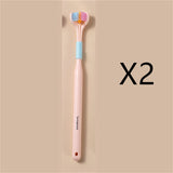 Three-sided Macaron Soft Bristle Toothbrush Care Safety Toothbrush Teeth Deep Cleaning Portable Travel