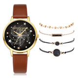 Starry Sky Female Watch Bracelet Combination Set