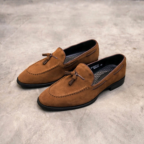 Summer Slip-on Men's British Matte Leather Vintage Leather Shoes Breathable Casual