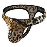 Men's Thong Snakeskin Pattern European And American Wild Leopard Print Underpants