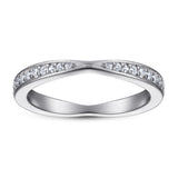 Women's Pure Silver Full Circle Diamond Ring