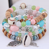 Bohemian Ethnic Style Leaf Shell Bracelet