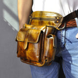 Retro Multi-functional Cowhide Tool Fanny Pack