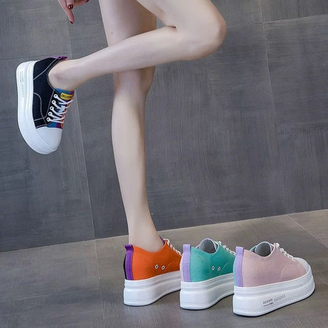 Height Increase All-match White Shoes Autumn Thick-soled Inner Height Shoes