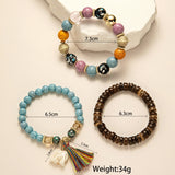 Bohemian Elephant Tassel Multi Layer Temperament Bracelet