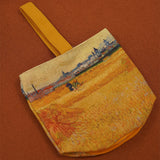 Women's Vintage Oil Painting Printed Handbag