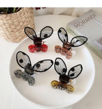 Polka Dot Lace Rabbit Ears Clip Bangs Broken Hairpin Pearl Hairpin