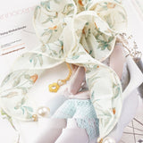 Original Retro Large Intestine Hair Band Summer Ribbon Headdress Flower Cute Hair String