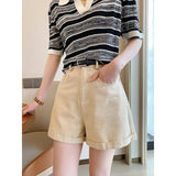 Hong Kong Style Denim Shorts Women's Summer