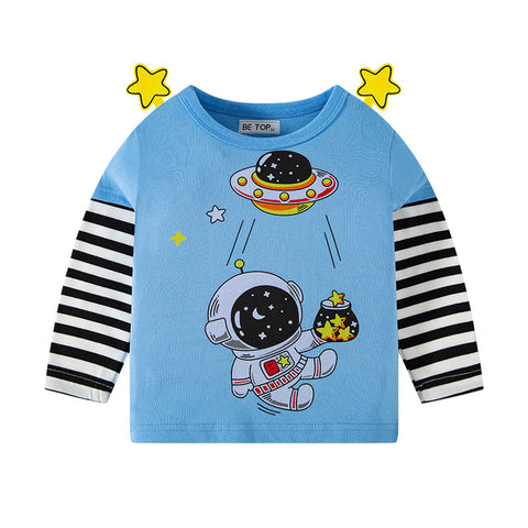 Cartoon Three-dimensional Printing Children's Long Sleeve