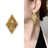 Rhombic Ear Studs Special-interest Design Geometric Stereoscopic Impression