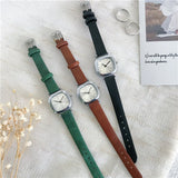 Small And Exquisite Retro Literary Square Temperament Simple Watch