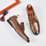 Men's Leather Summer British Style Simple Business Leather Shoes