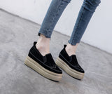 Leather All-match Black Casual Shoes