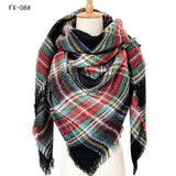 European And American Autumn And Winter Plus-sized Double-sided Qicaigei Scarf Women's Shawl