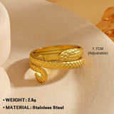 Vintage Women's Snake-shaped Stainless Steel Ring