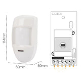 Wired Pir Motion Sensor Passive Infrared Detector Wall Mounted Warning Alarm Relay Home Security System - UNBEATABLE STORE