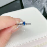 Design Niche Colored Gems Open-end Zircon Ring Retro