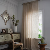 Curtains American Style Simple Pure Color Jute