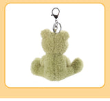 Frog Schoolbag Pendant Keychain Cute Plush Doll