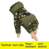 Men's And Women's Camouflage Short Finger Outdoor Sports Motorcycle Riding Gloves