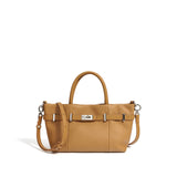 Layer Cowhide Lychee Pattern Handbag Simple Commute All-match Shoulder Messenger Horizontal Birkin Bag