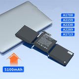 Macbook Air Pro Battery Suitable For Laptop A1466 A1502 A1398 Computer Battery Replacement