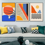 Minimalistic Abstraction Sunrise Impression Decorative Painting Core