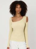 Versatile Long Sleeve Slim-fit Solid Color Top